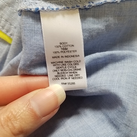 Express Chambray Button Front Shirt - Picture 3 of 3